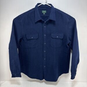 J.Crew Heavyweight Chamois Workshirt Mens Size 2XL Navy Style BK216 Cotton Soft